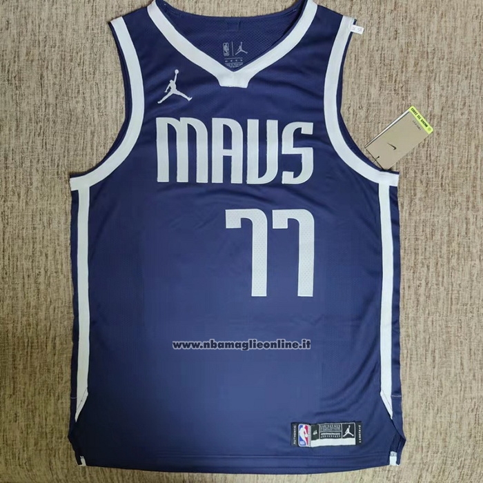 Maglia Dallas Mavericks Luka Doncic #77 Statement Autentico 2022-23 Blu